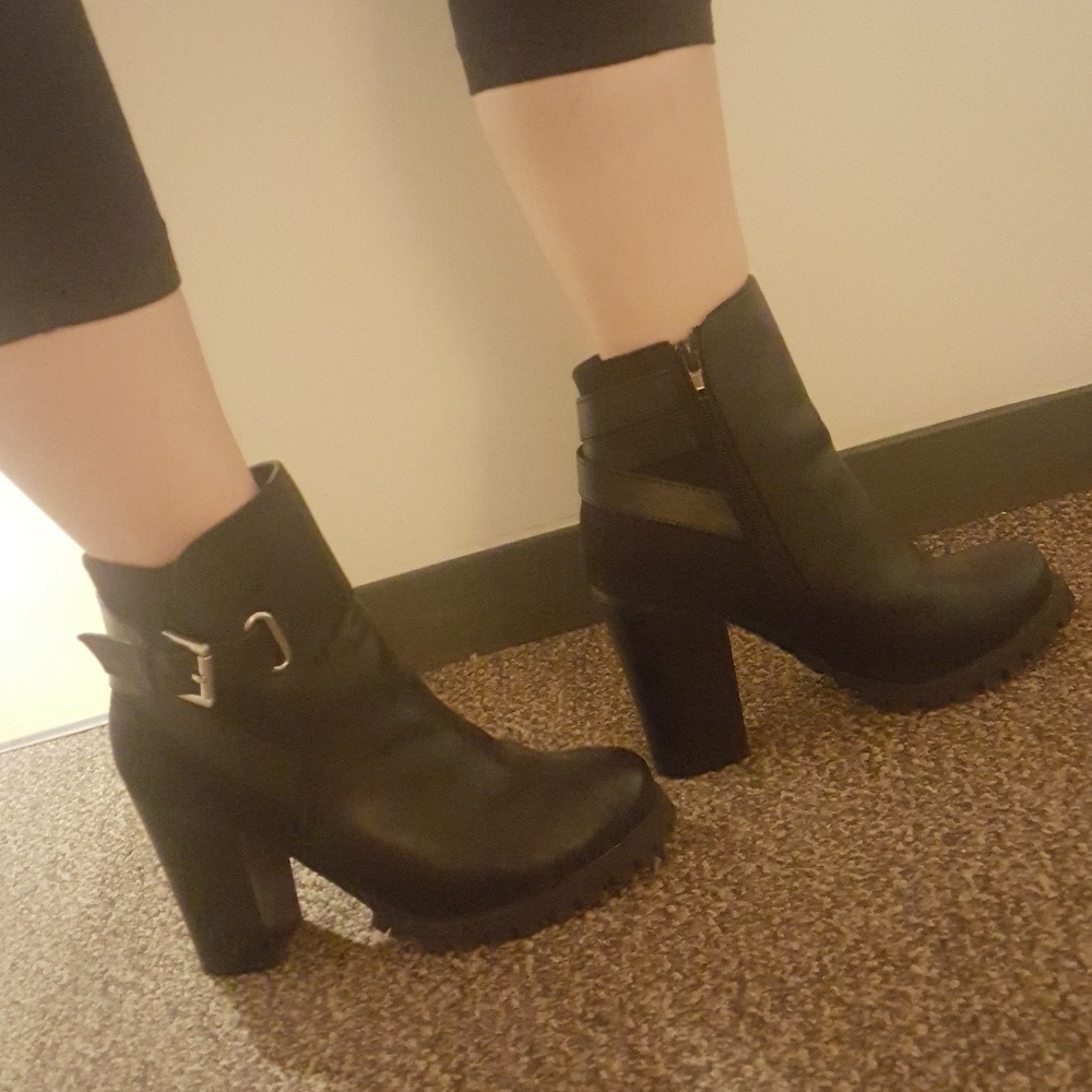 JustFab Black Booties